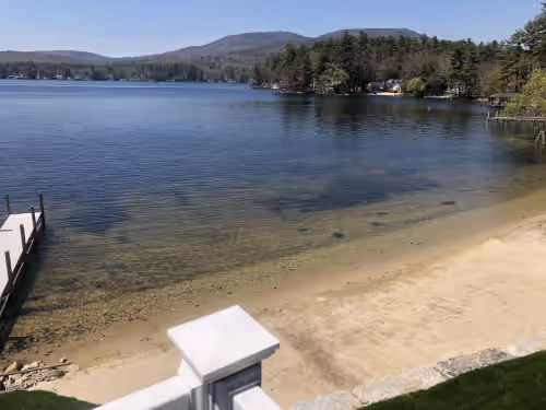 A quiet cove, the sunset and a sandy beach, on Lake Winnipesaukee, photo 3