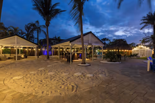 Outdoor dining at Clearwater Beach Entire Private Resort! SALT Heated Pool! Sleeps 30 Comfortably