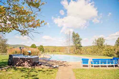 Pool at Stunning House with Private Pool and Hot Tub on Rural Estate
