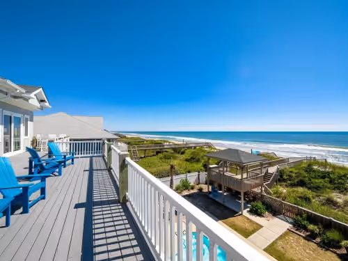 Main Level Deck View at Topsail Manor