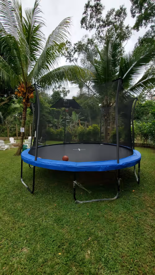 Property grounds at Spacious 2-story house with large green areas, swimming pool and close to the beach