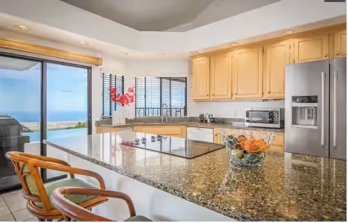 Private kitchen at 2 Oceanview Luxury Suites+ pool and Jacuzzi