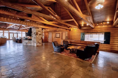 Timber Moose: America's Biggest Log Cabin - 26,500 square feet, big indoor pool