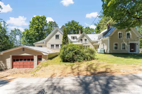 Exterior at Lakefront, Near Sunday River, Steam Rm, Firepit, HUGE Kitchen, LG Fireplace