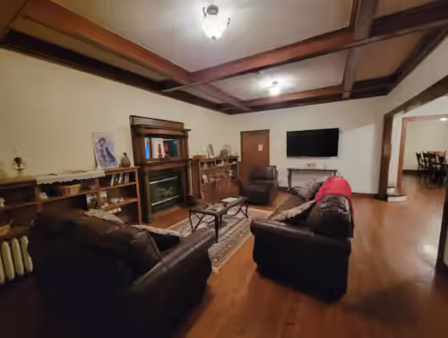 Living area at The Garrett House