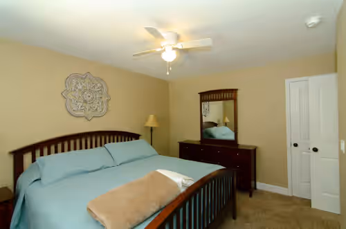 Bedroom 2 Top Floor King at Rock of Ages: Come in Winter or Spring and Enjoy Flexible check-in & out times