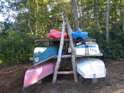 Boats available at Avoid crowds with private lakefront beach perfect for large groups