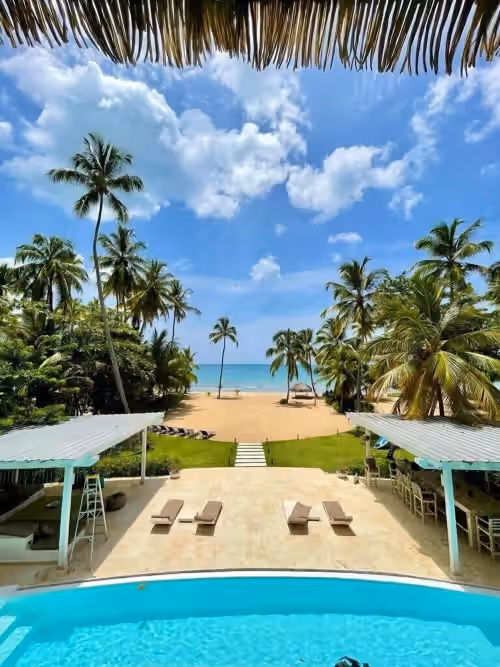 Pool at Spectacular BEACHFRONT luxury Villa with private pool, Jacuzzi chef, full staff