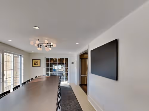 Dining Room at Large Private Family Compound, Main House + Four Cottages/Cabins Indoor Pool Spa