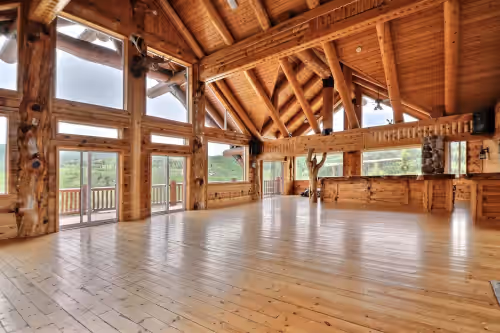 Grand Room. 2400 square feet, seats 88 in banquet or presentation seating. at Timber Moose: America's Biggest Log Cabin