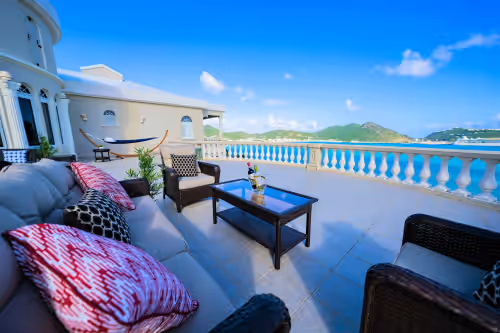 1st level - View from the Patio at Luxury 8 Bedroom Villa Kimon Fantastic Ocean View