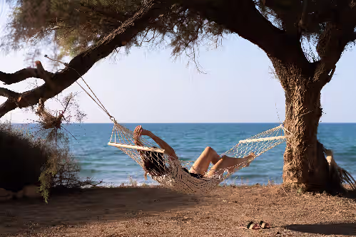 Indulge in a siesta on the hammock. at Asea Villa, Spectacular right-on-the-beach Retreat