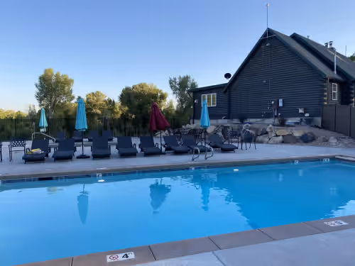 Swimming Pool at Beautiful Lodge and River Ranch Property for up to 120 people