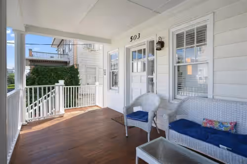 Terrace/patio at Ocean Block! From 6-12 bedrooms for your family. Steps from the beach