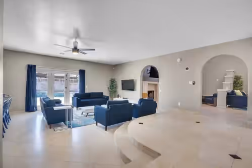 Living Room at Grand Casa 7Bd X 4Bth X 16 Bds