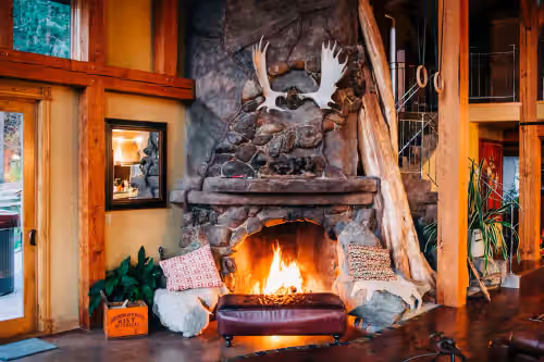 Interior at 18-acre Italian-Style Mountain Villa: Talus Rock Retreat in Sandpoint, Idaho