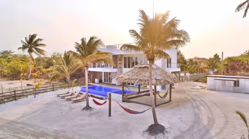 Third Coast Belize - Modern Beachfront Home w/ Cook, Private Pool, Palapa, & Complimentary Golf Cart