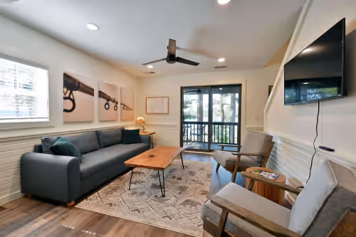 All 4 lakefront condos! Private beach, dock, sauna, club room, decks.