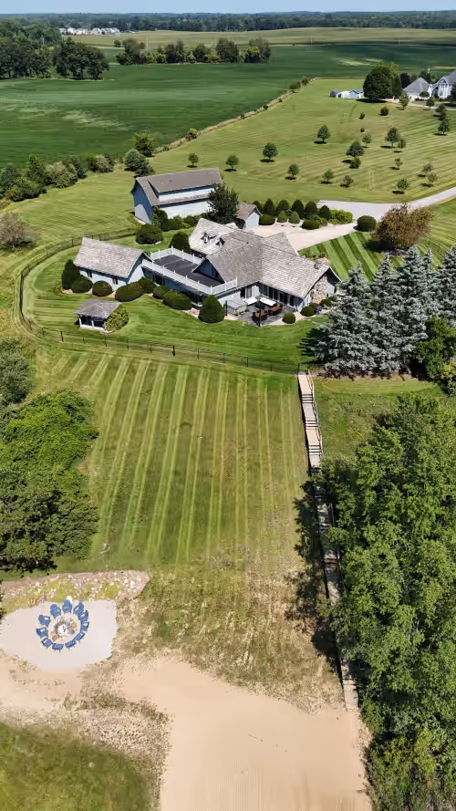 Exterior at Secluded Lakefront Chalet