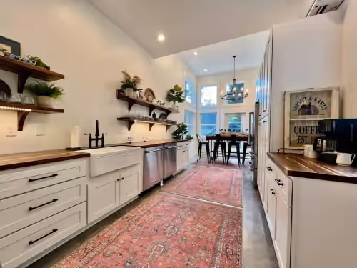 Private kitchen at Luxury Historic 4-Bedroom Retreat in North Asheville
