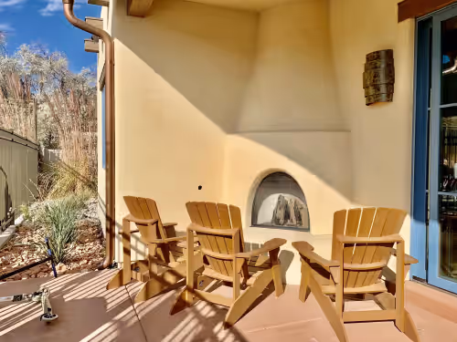 Outdoor Patio and Fire at Slick Rock Lodge
