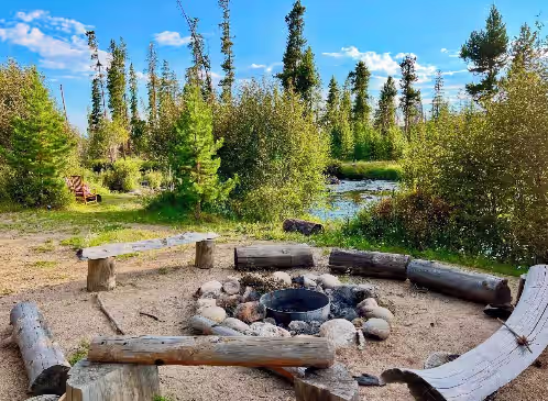 Riverfront log home on 3 acres near RMNP w/hot tub, private beach & flyfishing.