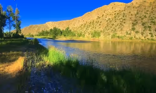 Gorgeous riverfront property and views. Excellent fishing right here! at Big Hole Riverfront Retreat
