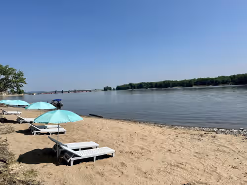 Beach may not be available depending on river levels. at Mansion on the Mississippi River