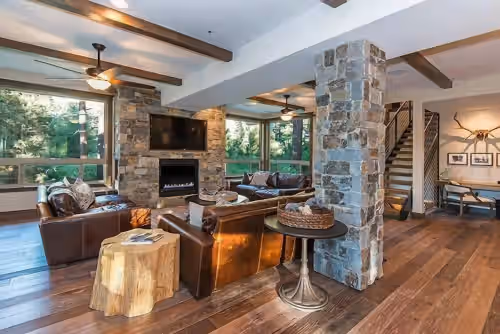 Living area at 9 Bdrm 9 Bath Heavenly Mansion by Heavenly from Tahoe South Vacation Rentals