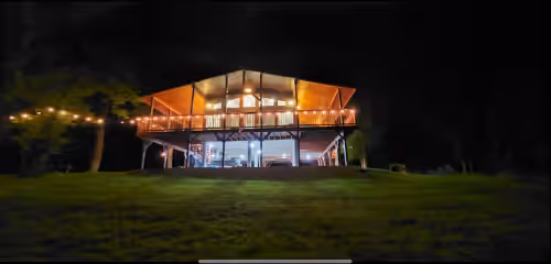 Exterior at "Firefly on the Current" Gorgeous Riverfront Modern Cabin on Current River